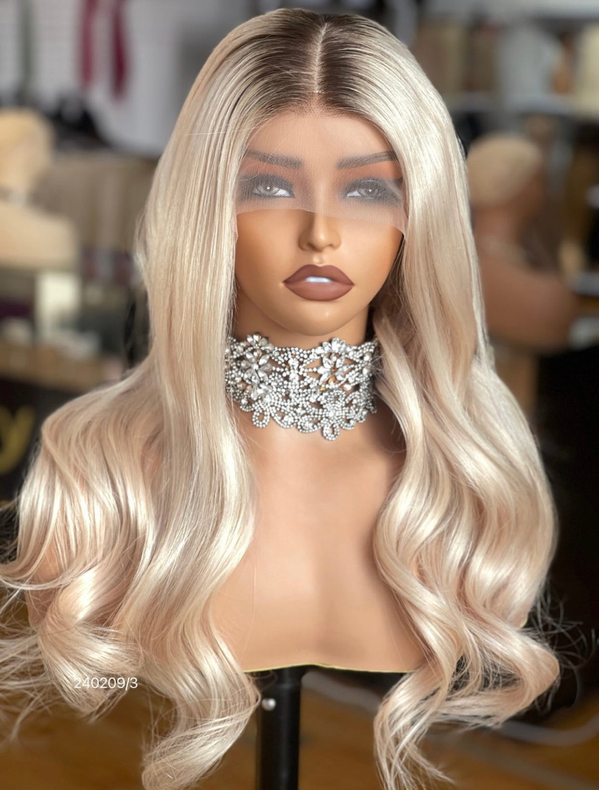 Luxury Raw Blonde Virgin hair HD Lace Slavic & European hand-made single knot Wig