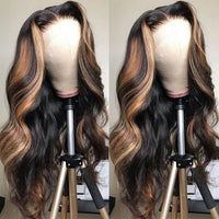 (VIP) Luxury Brown Highlight Straight Honey Transparent HD Honey, 100% Humair hair Lace Front Wig, Sale, Hot Selling Summer Wig