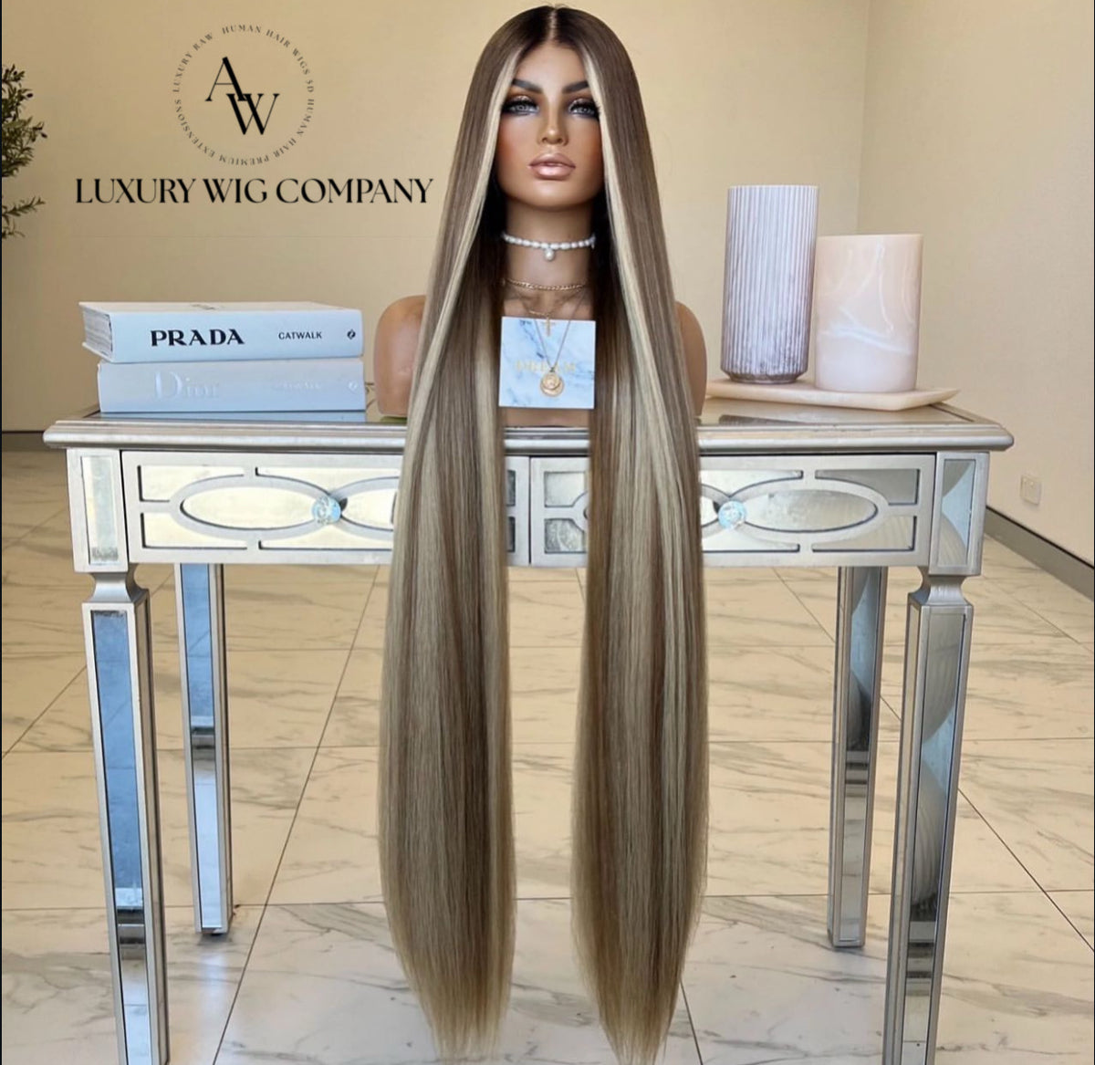 (VIP) Wig Dealer Champagne HD Premium Beige Luxury Balayage HD Lace Front Wig, Season Sale Hot Selling Summer Wig