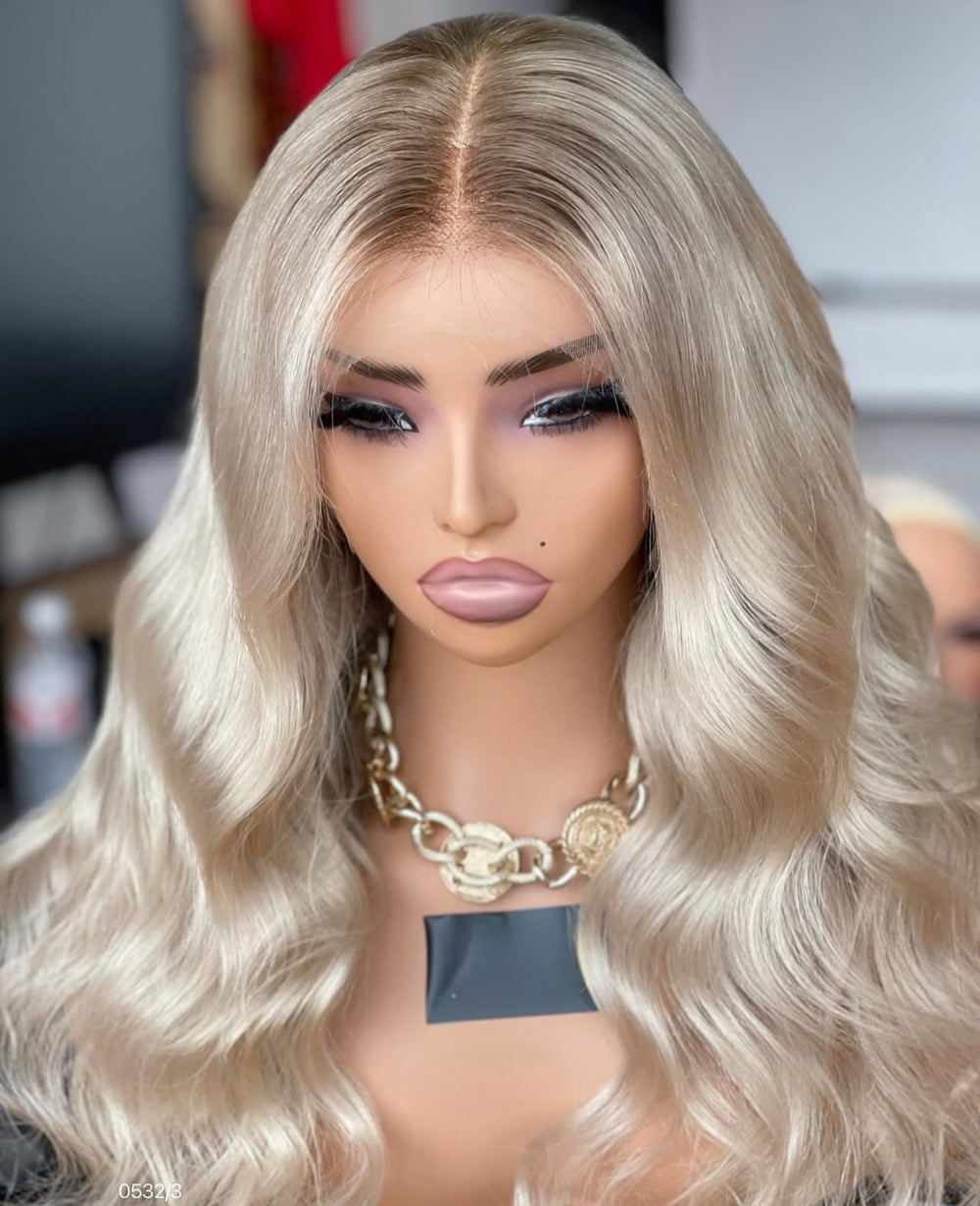 Icy Ash Blonde Wig Series Vanilla Silk – Buttery Blonde HD Closure Wig 13x4