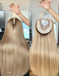 (VIP) Mini Wig 5.0 Lace Light Soft Luxury Balayage Mini Topper — Lace Base Medical Grace Wig