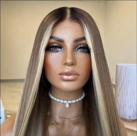 (VIP) Wig Dealer Champagne HD Premium Beige Luxury Balayage HD Lace Front Wig, Season Sale Hot Selling Summer Wig
