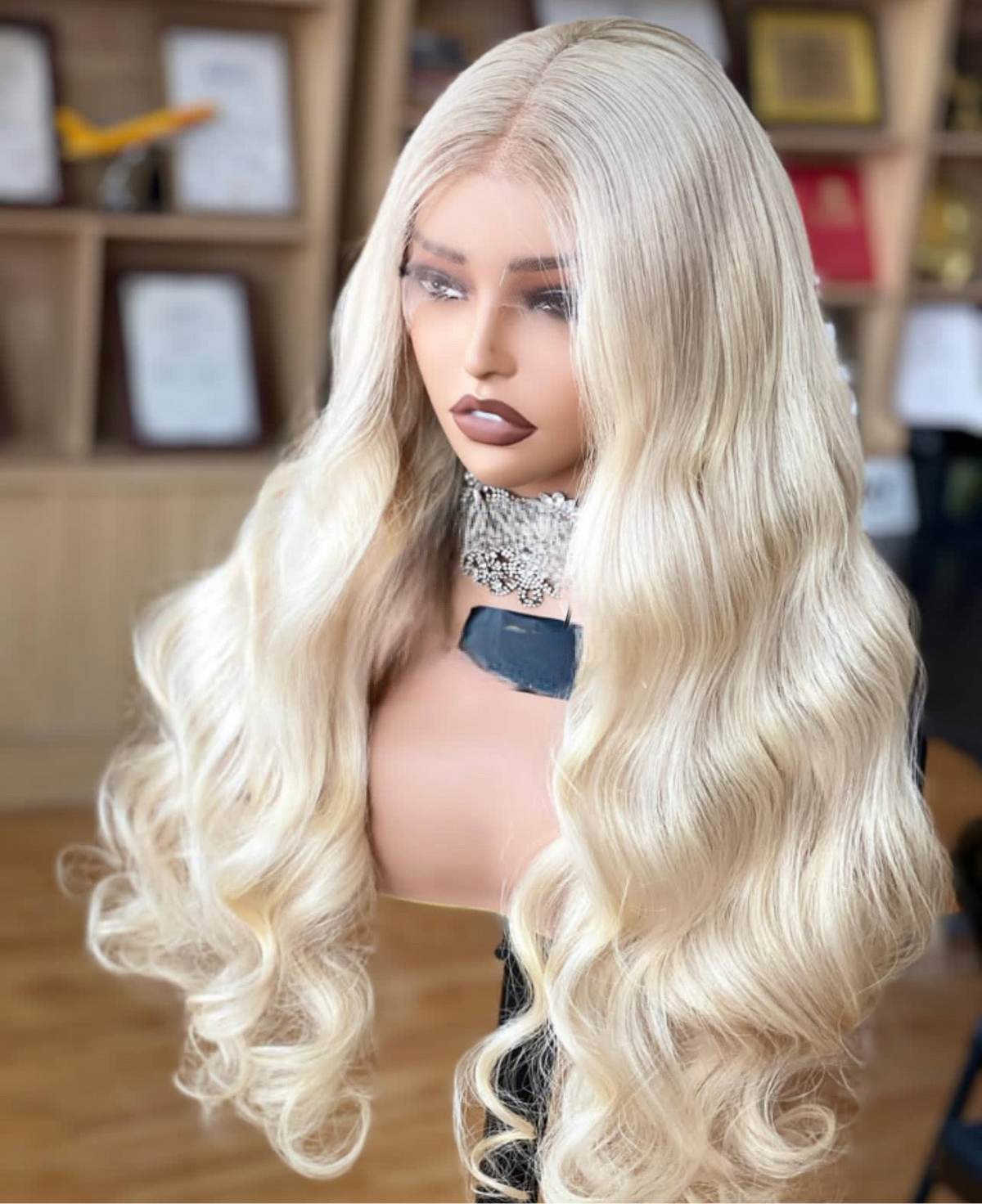 Icy Luxe – Bone Straight Slavic Platinum Wig