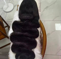Arabelle ‘Just Perfect’ Body Wave Jet Black HD Lace Front Black Colour HD Premium Transparent 13.5 Luxury Summer Unit (VIP) Season Sale, Hot Selling, 5.0 100% Human Hair Russian Single-donor Wig