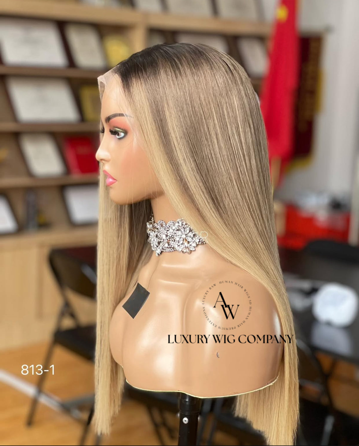 Luxurious Premium Blonde Balayage HD Lace Front Wig, , Summer Season Sale (Vip Sale) Hot Selling 100% human hair Single Donor hair - Popular