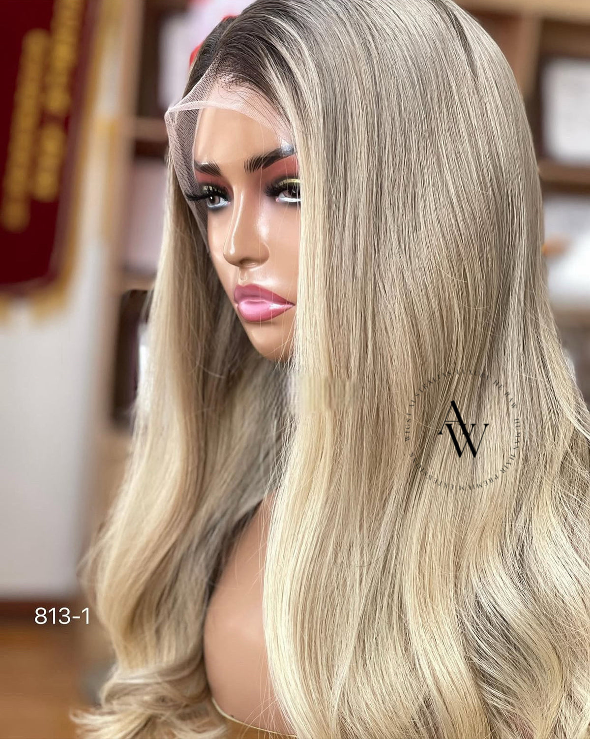 (VIP) Miami Ray Balayage Ash Blonde HD Lace Front Wig 5.0 Knot Luxury Dark Light Blonde Blends 613, Hot Selling season sale