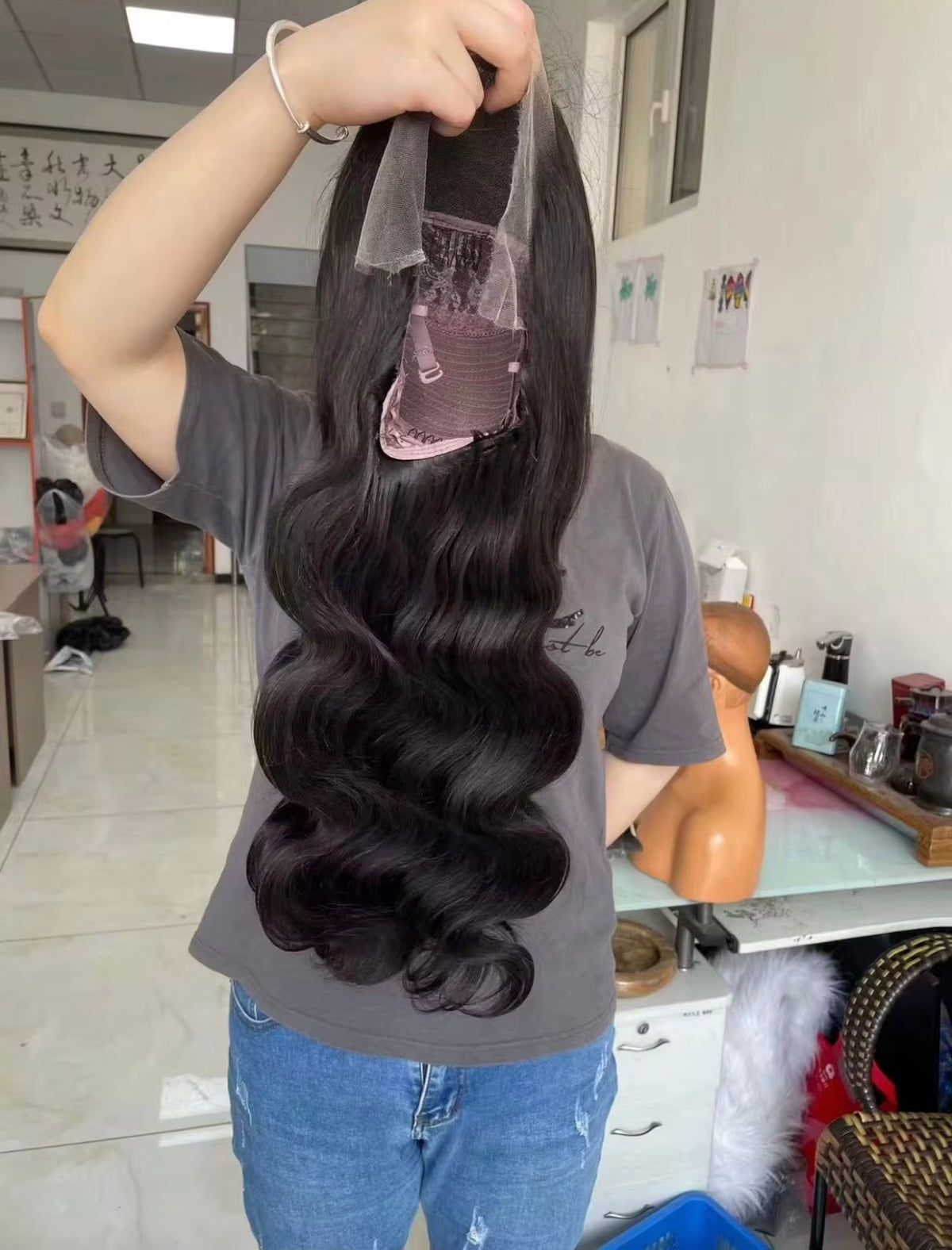 Arabelle ‘Just Perfect’ Body Wave Jet Black HD Lace Front Black Colour HD Premium Transparent 13.5 Luxury Summer Unit (VIP) Season Sale, Hot Selling, 5.0 100% Human Hair Russian Single-donor Wig