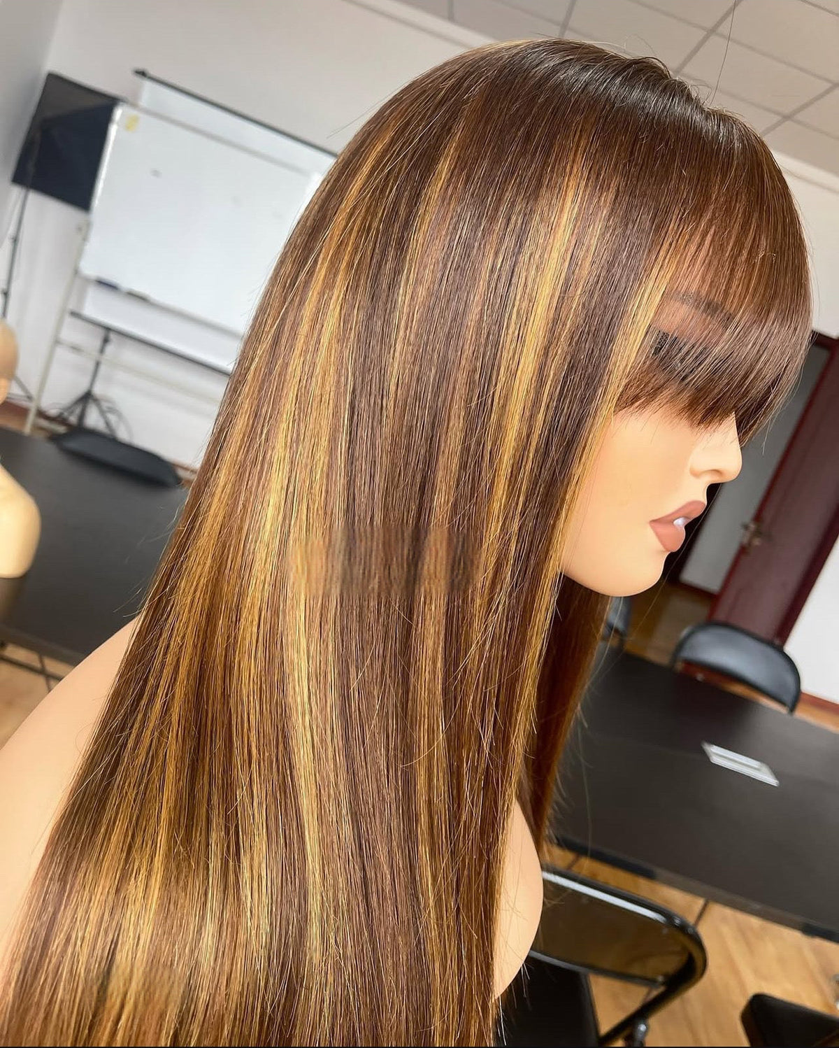 Sunbeam Crown – Warm Highlight Brown Balayage Unit 13x4 Wig