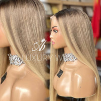 Luxurious Premium Blonde Balayage HD Lace Front Wig, , Summer Season Sale (Vip Sale) Hot Selling 100% human hair Single Donor hair - Popular