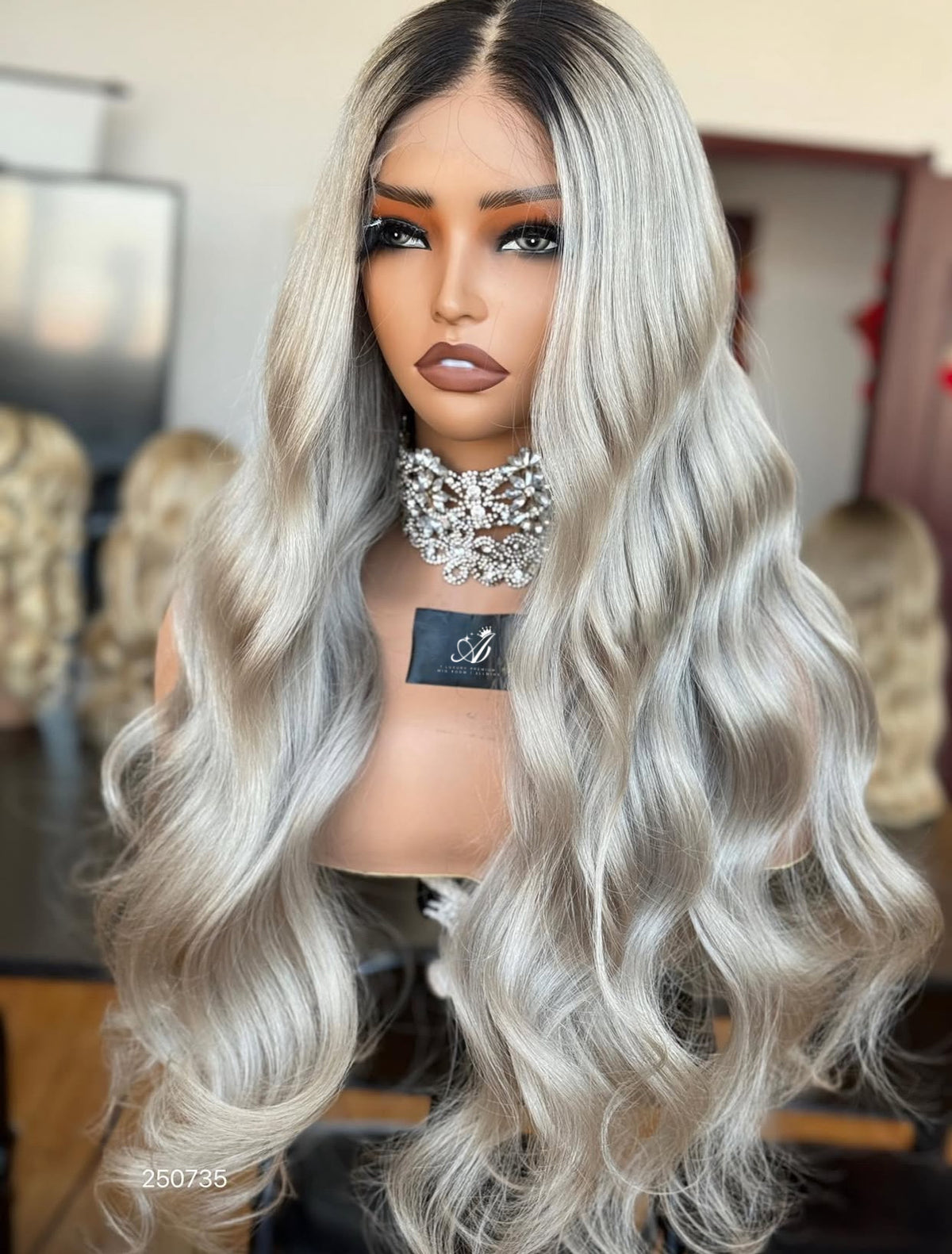 Platinum Grey Luxury blonde Soft Ash Blonde Melt Balayage | HD Lace Premium 2.0 | Luxury Russian Hair