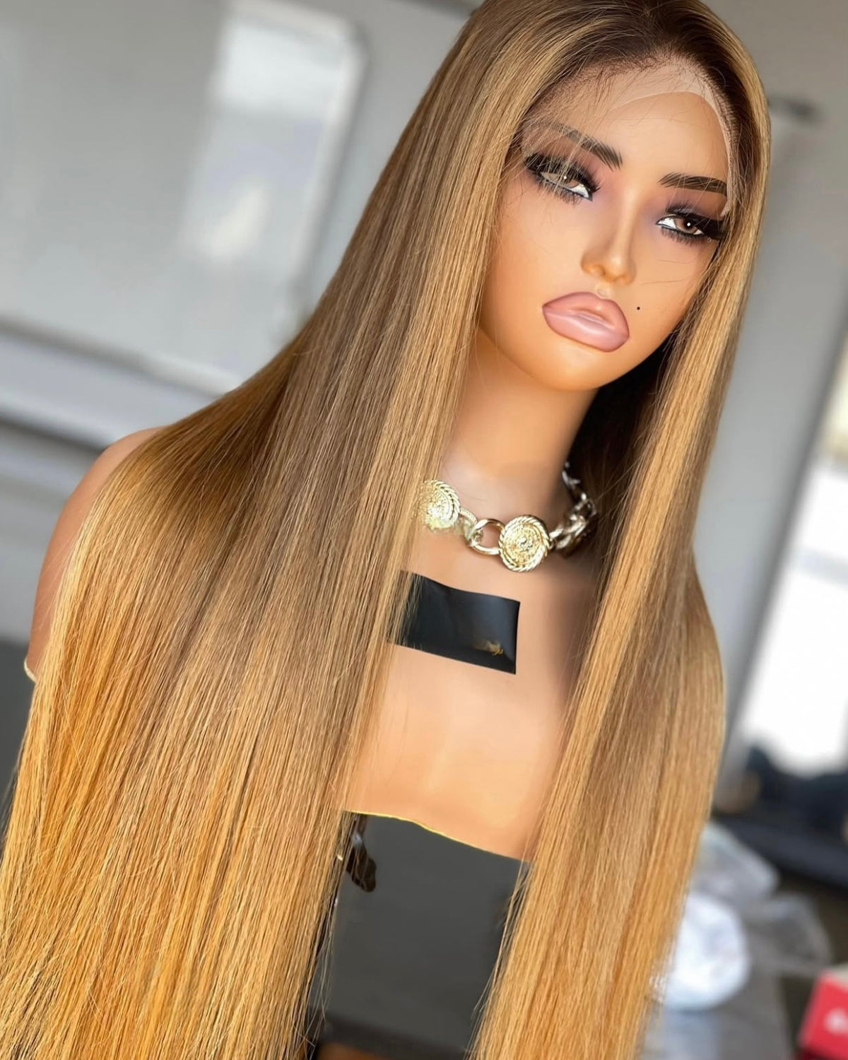 Golden Muse – Honey Blonde Balayage HD Lace Wig 13x4