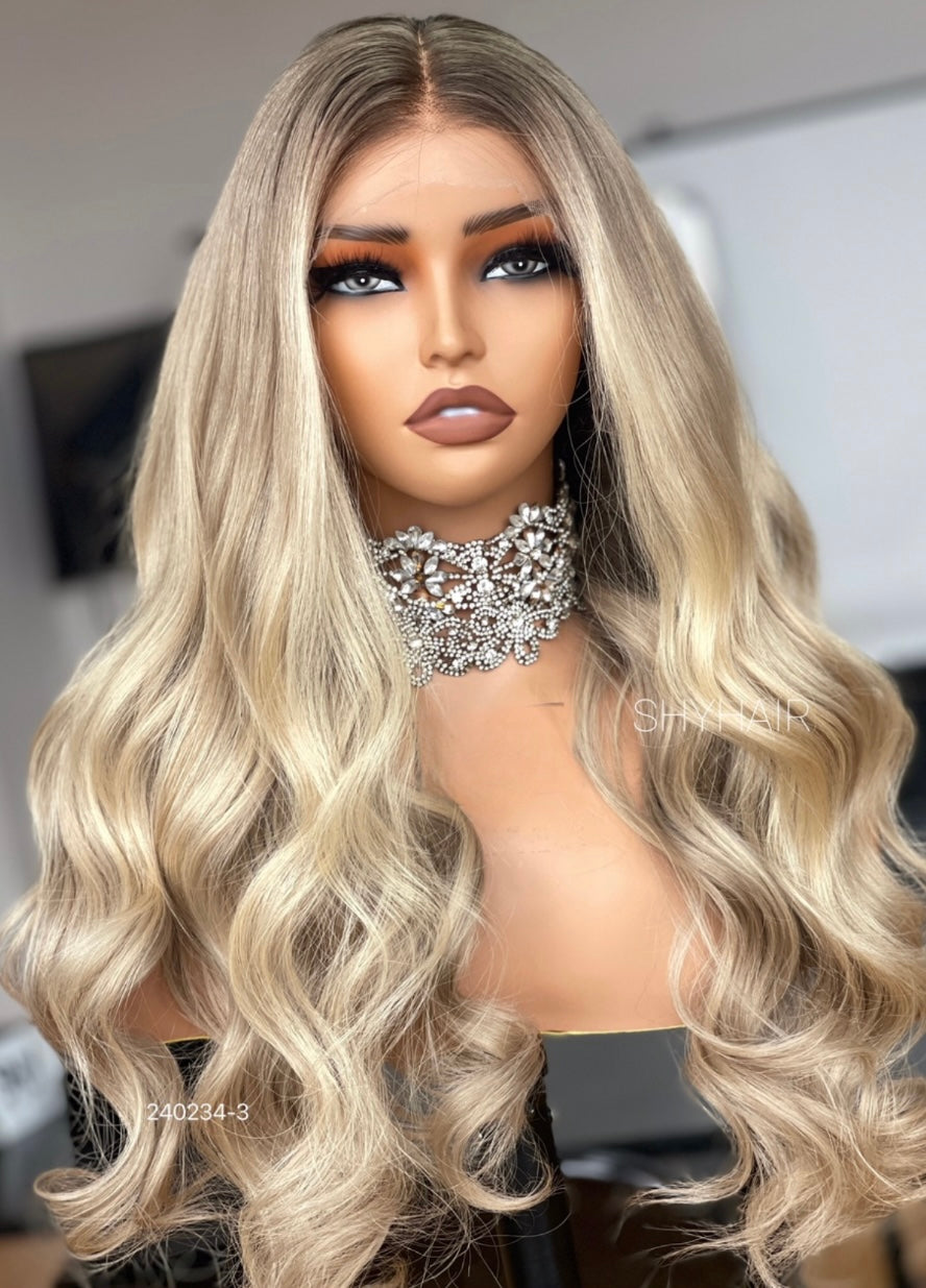 Honey Amber Balayage HD Lace Raw Virgin Hair Glueless Wig  13x4 Wig